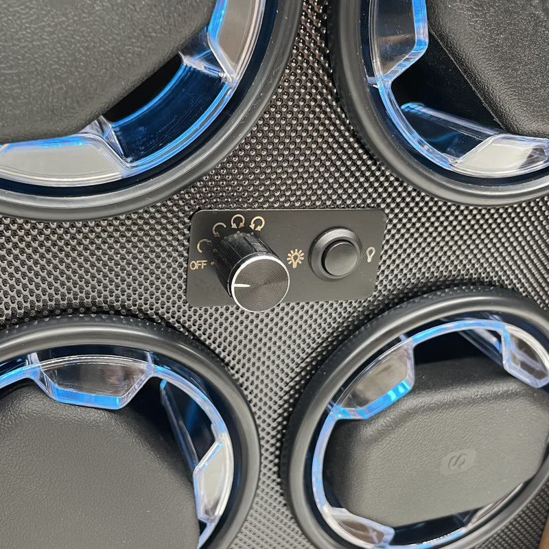 Four Watch Winder For Automatic Watches Case Mute Carbon Fibre Antimagnetic Mechanical Storage Watchs Box