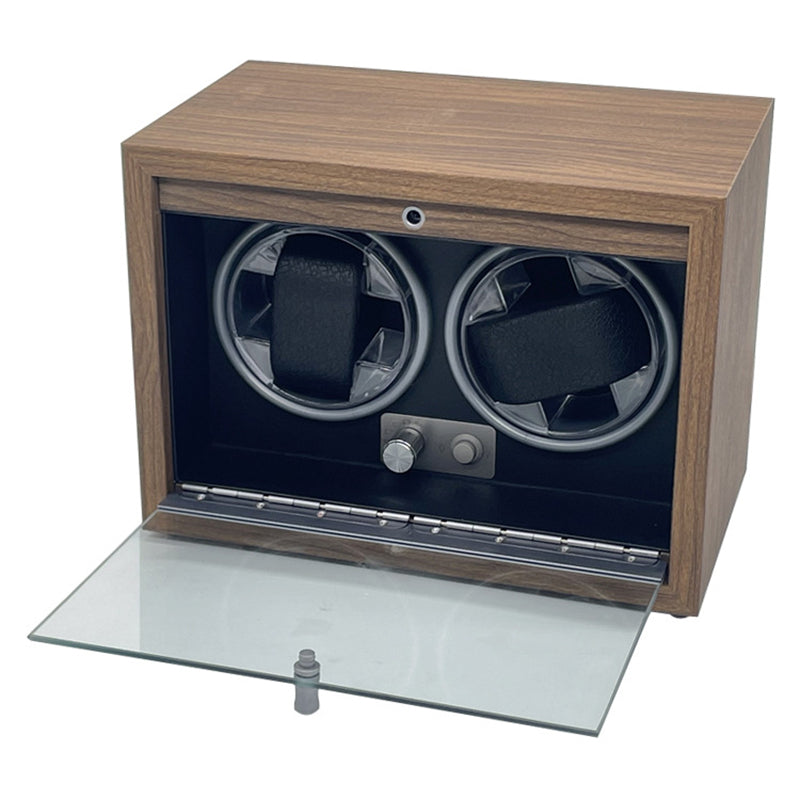 Two Watch Winder For Automatic Watches Case Mute Carbon Fibre Antimagnetic Mechanical Storage Watchs Box