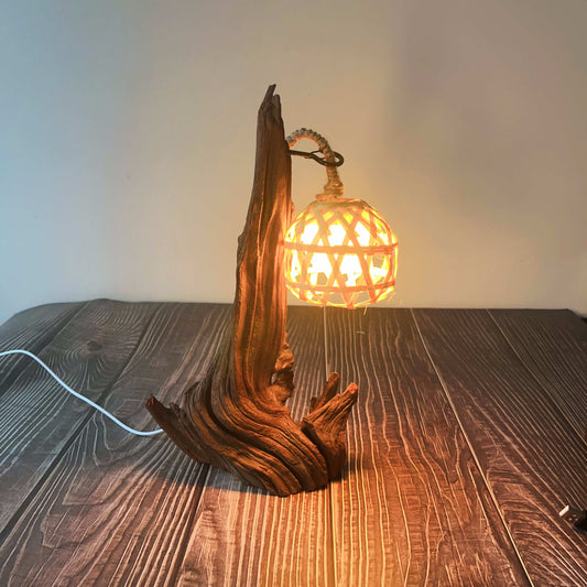 Driftwood Table Lamp,Wooden Night Lamp,Handcrafted Root Lamp