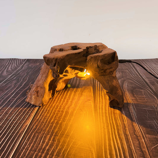 Driftwood Table Lamp,Wooden Night Lamp,Handcrafted Root Lamp