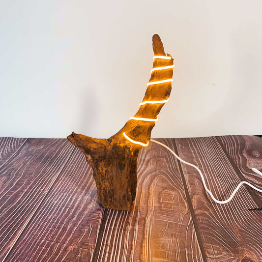 Driftwood Table Lamp,Wooden Night Lamp,Handcrafted Root Lamp