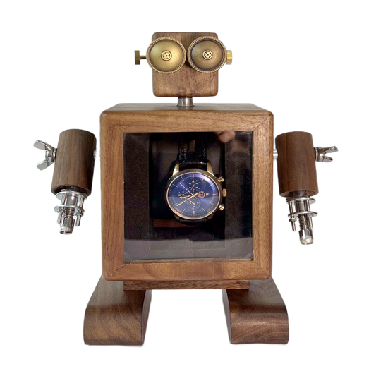 Robot Wooden Watch Case,Watch Box,Watch display case,Watch box for men,Watch box organizer, Watch display