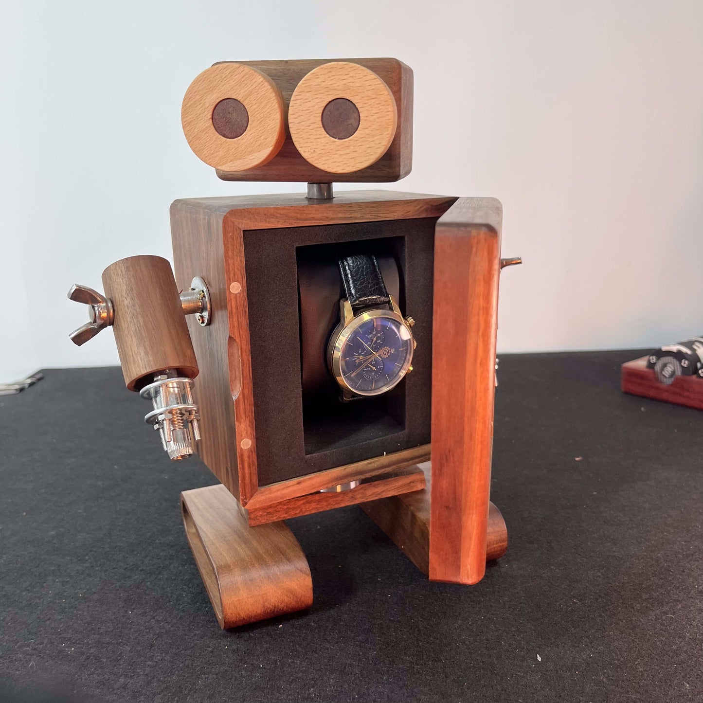 Robot Wooden Watch Case,Watch Box,Watch display case,Watch box for men,Watch box organizer, Watch display