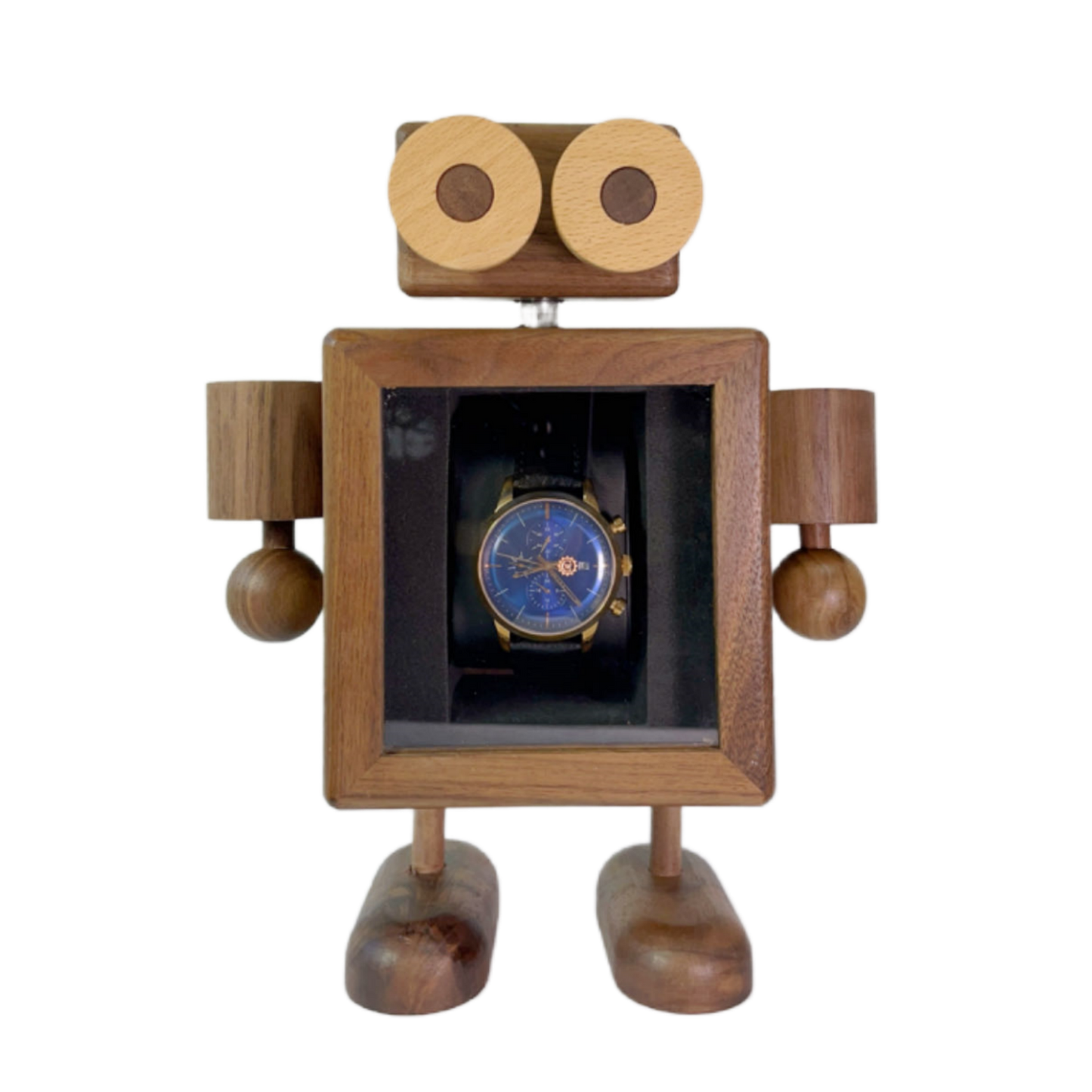 Robot Wooden Watch Case,Watch Box,Watch display case,Watch box for men,Watch box organizer, Watch display