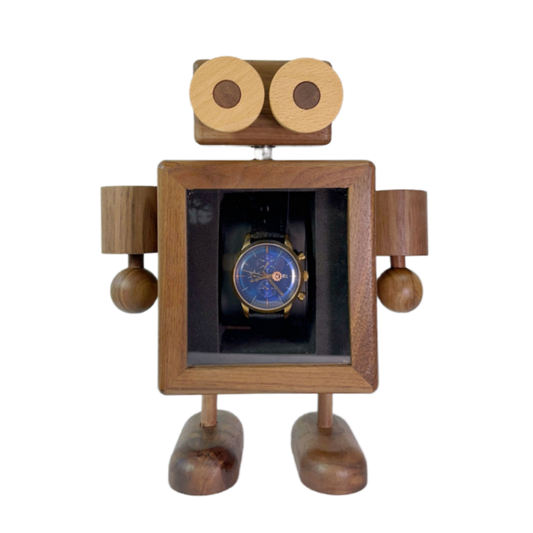 Robot Wooden Watch Case,Watch Box,Watch display case,Watch box for men,Watch box organizer, Watch display